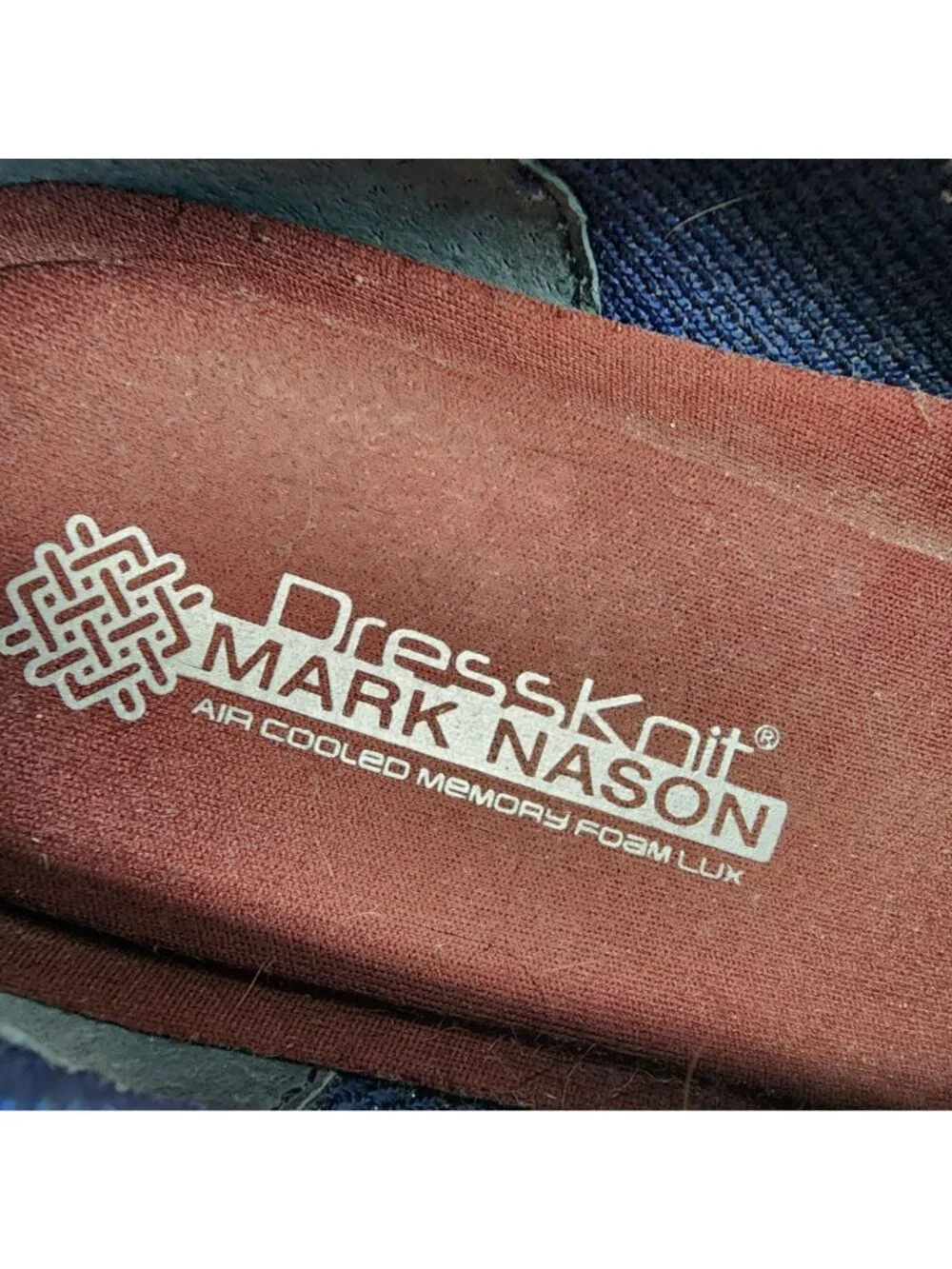 Mark Nason Shoes Mens Size 11 Navy Blue DressKnit Slip On Loafers *Read*